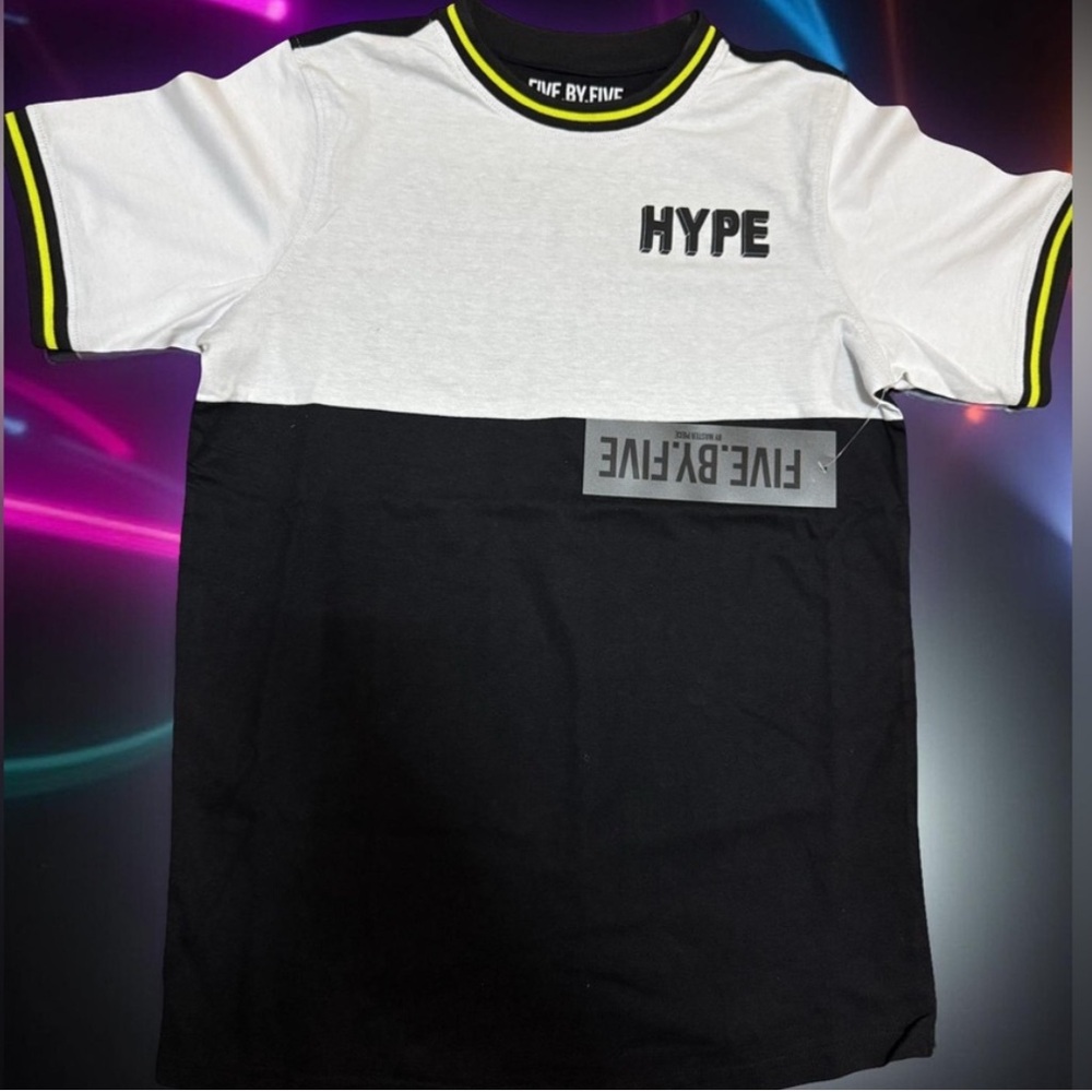 HYPE Five By Five Kids Graphic Tee XL Master Piece NWT Streetwear White Black